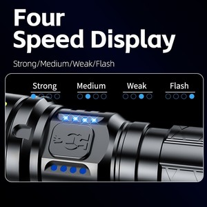 <b>Rechargeable</b> Flashlight 1000M Beam Distance Ultra Bright <b>Led</b> Portable Outdoor Tactical Torch With White Laser <b>Light</b> - Product Image 5
