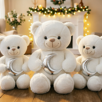Vente en gros usine : Peluches ours en peluche de dessin animé, cadeaux mignons, logo personnalisé, poupées pour machine à griffes, en coton PP, peluches super douces anti-stress