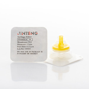 Suministro de fábrica Filtro de jeringa <span class=keywords><strong>PES</strong></span> estéril de 13mm de diámetro Tamaño de poro de 0.22um para prefiltrado HPLC con OEM estéril Gamma - Product Image 1
