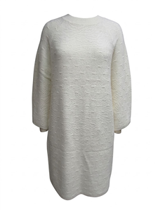 Autumn Winter <b>Casual</b> Woolen Plain Dyed Straight Simple Knit <b>Long</b> Sleeve Maxi Sweater <b>Dress</b> - Product Image 2
