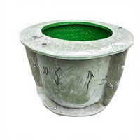 Moule en fibre de verre pour pot de fleurs, moule en silicone pour jardinière en béton, moules pour pots de fleurs en ciment, décoration de jardin