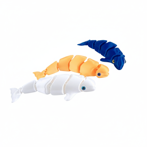 Juguete Articulado Impreso en 3D <span class=keywords><strong>de</strong></span> Ballena Beluga, <span class=keywords><strong>de</strong></span> PLA Flexible, Animal Marino, Colgante para Bolsa, Alivio del Estrés, Regalo, Soporte para Personalización - Product Image 3