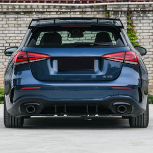 Accessoires de voiture Kit de carrosserie AMG Lèvre de pare-chocs arrière Tuyaux d'échappement de voiture Gorge de queue pour Mercedes Benz W177 A180 A200 <span class=keywords><strong>A35</strong></span> <span class=keywords><strong>A45</strong></span> 2019 + - Product Image 4