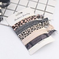 Bphne Lot d'accessoires capillaires tendance : Élastiques à cheveux imprimés, Élastiques à cheveux pliables en ruban et Attaches-queue de cheval pour femmes et filles