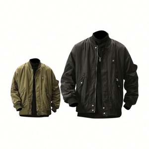 Vestes d'hiver pour hommes en polyester noir de haute qualité, design tendance, vente en gros, personnalisables - Product Image 1