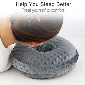 Yan Yatış İçin Kulak Delikli Uyku Yastığı, Hafızalı Köpük, Çift Amaçlı Dolgulu Ergonomik Yıkanabilir Araba Başlığı Kamp Yastığı - Product Image 4