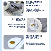 Fauteuil de pédicure électrique MOOLIN avec massage et bain de pieds, télécommande professionnelle, mobilier de salon de manucure, spa pour les pieds, chaise de pédicure