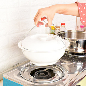 Multi Functional Anti Scalding Bowl Lifter Stainless Steel Kitchen Tool Large Size Dish Clamp For Cooking - Product Image 1
