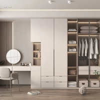 Armoire de chambre moderne blanche Lesso Home avec coiffeuse pour appartement, hôtel, villa résidentielle, pour chambre et buanderie