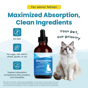 Formule liquide <span class=keywords><strong>pour</strong></span> chats OEM en stock, glucosamine <span class=keywords><strong>pour</strong></span> chats 59 ml avec chondroïtine, MSM, taurine, se mélange à la nourriture, entièrement naturel - Product Image 5