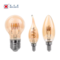 Lampe rétro personnalisée de qualité supérieure avec logo, lampe Edison, ampoule à filament LED, verre transparent, ampoule vintage pour l'éclairage de bar et de café nostalgiques