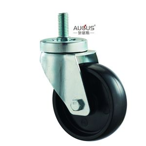 Chinesischer Hersteller Schwarzes Gummi-Lenkrolle Möbelrollen mit 3/4/5 Zoll Drei Größen zur Auswahl - Product Image 4