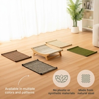 Lit grattoir pour chat en sisal avec hamac surélevé pour chats d'intérieur, coussin en sisal naturel remplaçable, grand salon pour chat en bois