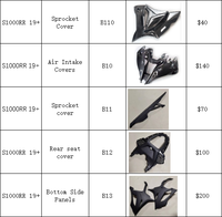 Carénages de cadre en fibre de carbone 3K pour BMW S1000RR 2019-2024, pièces et accessoires de moto