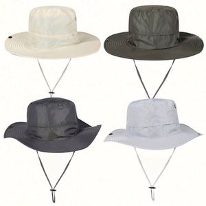 Chapeau de safari unisexe pour l'extérieur, protection UV estivale, pêche, voyage, cyclisme avec cordon de serrage - Product Image 1