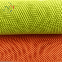 Venta al por mayor de fábrica: Tela de malla espaciadora 3D tipo sándwich 100% poliéster de 454 GSM, malla transpirable para zapatos, equipaje, asientos de coche y ropa deportiva.