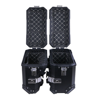 Boîte latérale de moto universelle de haute qualité 38L, boîtes de queue en aluminium, boîtier supérieur en aluminium, cage latérale de la motocicleta