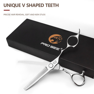 Kit <span class=keywords><strong>Forbici</strong></span> da Taglio e Sfoltitura da 6.0 Pollici in Acciaio VG10 <span class=keywords><strong>Forbici</strong></span> da Bellezza <span class=keywords><strong>Forbici</strong></span> <span class=keywords><strong>Professionali</strong></span> da <span class=keywords><strong>Barbiere</strong></span> e Salone Dente a V 25-30% <span class=keywords><strong>Forbici</strong></span> per Sfoltire - Product Image 5