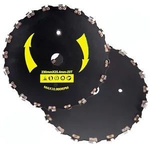 9 "x 20T Chainsaw Escova Cortador Lâmina para aparar Árvores, Clearing Underbrush Cutting String Weeds Circular Aço Saw Blades