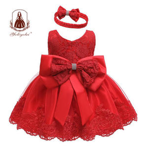 Vestido con lazo grande para bebés, ropa para niñas de 6 a 12 <span class=keywords><strong>meses</strong></span>, trajes Les Des Enfant para fiesta de cumpleaños, vestidos de flores para niñas de 1 a 6 años - Product Image 5