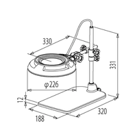 Loupe de table LED OTSUKA SKKL-B 2X-15X, loupe éclairée pour l'inspection