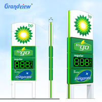Led esterno a doppia faccia pilone segno/stazione di benzina pilone segni di segno del prezzo a Led