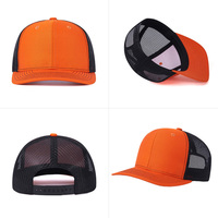 Topi Trucker Unisex Bordir Denim/Kanvas Berjaring Klasik, Bahan Polyester Bernapas, Cocok untuk Olahraga & Lari Musim Panas