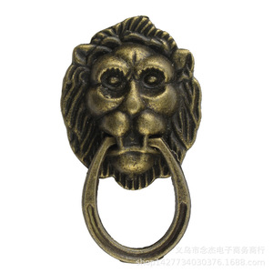 Tirador con cabeza de león de 49x28mm, aleación de zinc, estilo antiguo, para cajones y muebles, B47 - Product Image 5