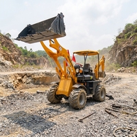 Retroexcavadora Diésel de 2600 kg con Cucharón de Carga de 0.8 m³ y Cucharón de Excavación de 0.05 m³ para Tractor, Ideal para Excavación de Zanjas en Granjas