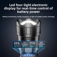Lampe torche Wallson B300 ABS rechargeable, super lumineuse, multifonctionnelle, longue portée, lumière puissante, patrouille nocturne, portable