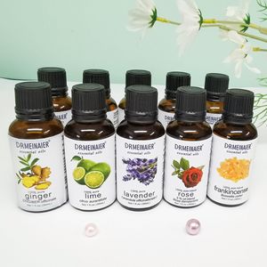 Vente en gros d'huile essentielle blanchissante pour le visage et le corps soins de la peau nourrissante anti-âge parfum aromatique SPA arbre à thé rose citron