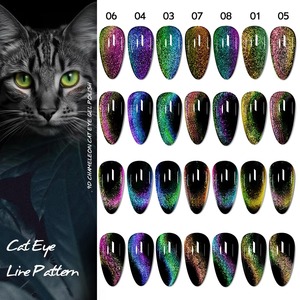 <span class=keywords><strong>Kit</strong></span> de Vernis Gel Magnétique Effet Ciel Étoilé 6 Couleurs avec Vernis Gel UV LED Cat Eye Soak Off pour <span class=keywords><strong>Manucure</strong></span> et Nail Art - Magnétique - Product Image 4