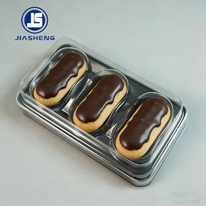 3 boîtes d'emballage pour macarons <span class=keywords><strong>en</strong></span> <span class=keywords><strong>plastique</strong></span> transparent à clapet <span class=keywords><strong>avec</strong></span> <span class=keywords><strong>couvercle</strong></span> - Product Image 1