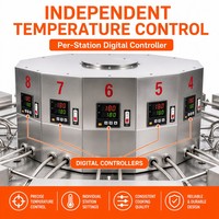 Máquina Automática para Hacer Waffles, Máquina para Hacer Conos de Helado, Máquina para Hacer Rollos de Huevo, Equipo de Horneado Eléctrico Comercial de Acero Inoxidable