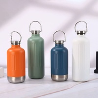 Bouteille d'eau en acier inoxydable 304 de qualité alimentaire, écologique, isotherme, avec poignée, pour la randonnée en montagne