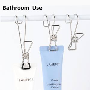 Nouvelle pince <span class=keywords><strong>à</strong></span> <span class=keywords><strong>linge</strong></span> en acier inoxydable allongée pince <span class=keywords><strong>à</strong></span> <span class=keywords><strong>linge</strong></span> solide et pince <span class=keywords><strong>à</strong></span> fil et pince de bureau pince <span class=keywords><strong>à</strong></span> vêtements de ménage - Product Image 5