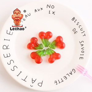 Caramelos de gelatina blandos con sabor variado en forma de <span class=keywords><strong>pizza</strong></span> de cereza, personalizados al por mayor con etiqueta privada, dulces y caramelos halal - Product Image 3