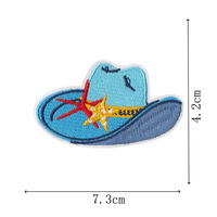 Autocollants en tissu brodés pour les vacances à la plage, sur le thème du surf, avec des animaux marins, des autocollants en forme de patch, un logo en forme d'arc, des autocollants en forme de coquillage, multi-usages