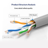 Cable de Internet LAN Cat5 de Alta Velocidad de Alta Calidad, Personalizable, Fácil Instalación en Interiores, Cable de Red Cat5