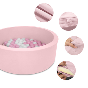 Piscine à balles pour bébé en mousse à mémoire de forme, en velours côtelé de qualité supérieure, antichoc, pliable, zone de jeu intérieure pour tout-petits - Product Image 4