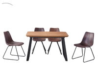 Chaise de salle à manger extensible de haute qualité, design italien moderne, en cuir PU, panneau MDF, métal, pour salon et cuisine