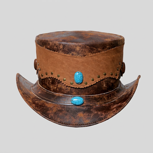 Chapeau de cowboy vintage en cuir de qualité supérieure, style western, pour ranch, rodéo, équitation, extérieur, mode, à large bord, fait main, durable et de qualité. - Product Image 1