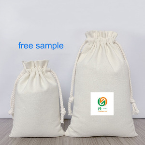 Bán buôn tự nhiên bông vải Dây Kéo Túi tùy chỉnh quà tặng giáng sinh túi trong số lượng lớn - Product Image 2