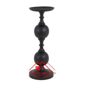 Soporte de pilar de vela para decoración de pie de suelo Soporte de luz en T de aluminio niquelado de metal de alta calidad - Product Image 5