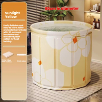 Baignoire pliable en plastique pour le corps entier avec bidet intégré pour la natation et le bain