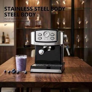 Cafetera Semiautomática con Caldera de Aleación de Aluminio, Vaporizador y Espumador de Leche, Cafetera Doméstica - Product Image 3