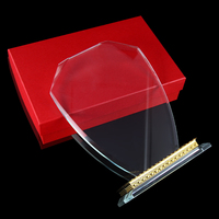 Plaque créative en cristal haute transparence pour anniversaire Activités commerciales Souvenir Design personnalisé Trophée de plaque en cristal