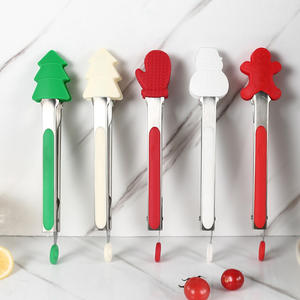 <strong>Kitchen</strong> Accessories Home and <strong>Kitchen</strong> <strong>Gadgets</strong> Christmas Food Tongs <strong>Kitchen</strong> Tongs Stainless Steel Food Clip With Silicone Tips - Product Image 1