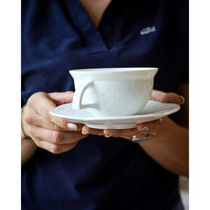 Tazas de Cerámica Richard Ginori Cloud, Capacidad de 300 ml, Aptas para Lavavajillas y Microondas, con Tapa y Cuchara, para Café, Té, Regalo de Boda, Manual - Product Image 5