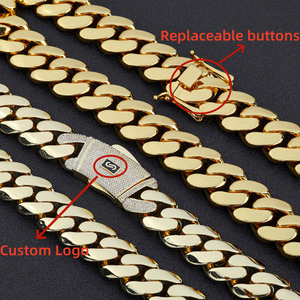JXX Gioielli: Cavigliera, Bracciale e Collana Trendy 6-20mm, Catena Cubana in Oro 14k, Catena Miami in Oro, Catena Monaco in Oro, Unisex - Product Image 2